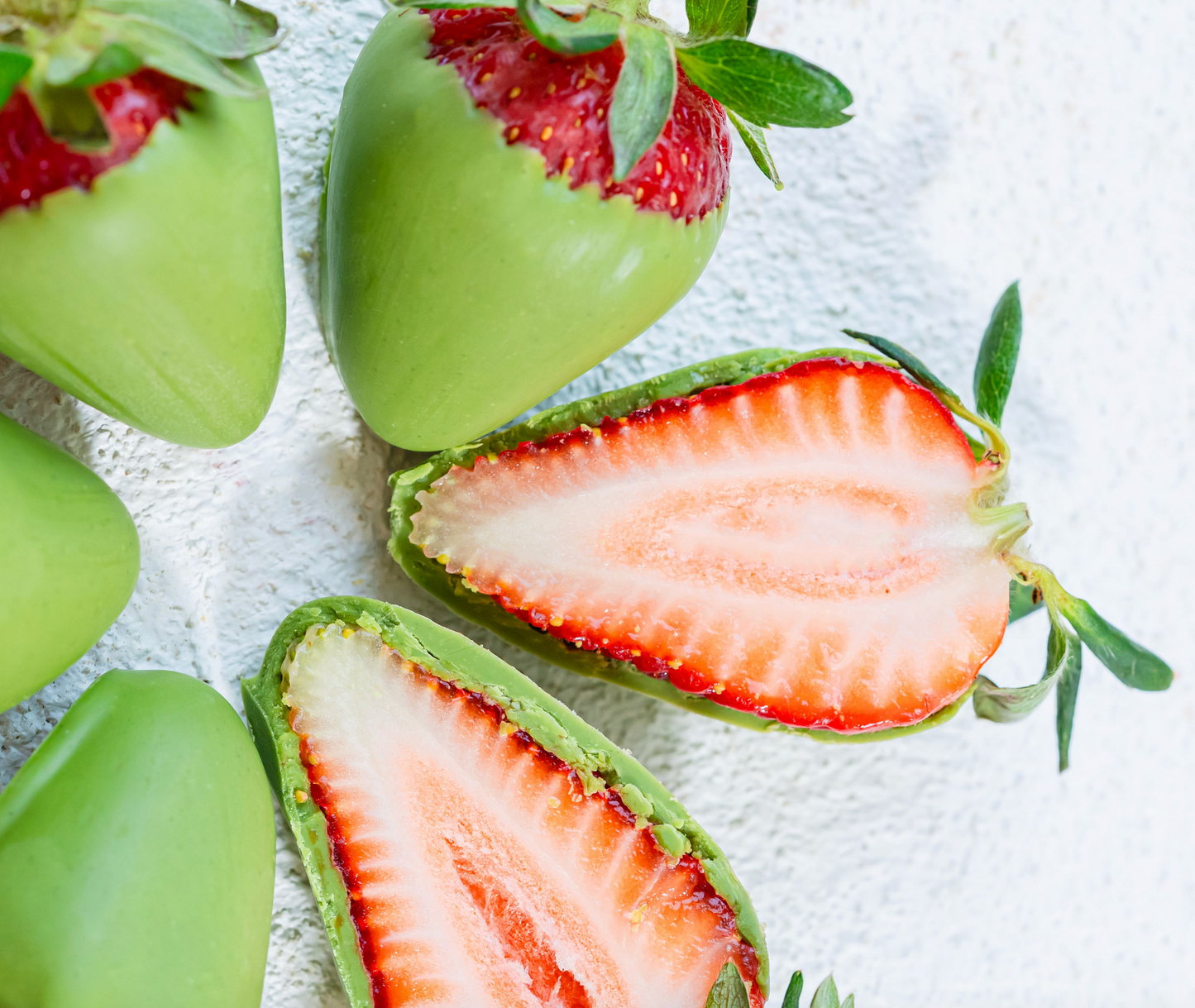 Matcha Dipped Strawberry Box of 4