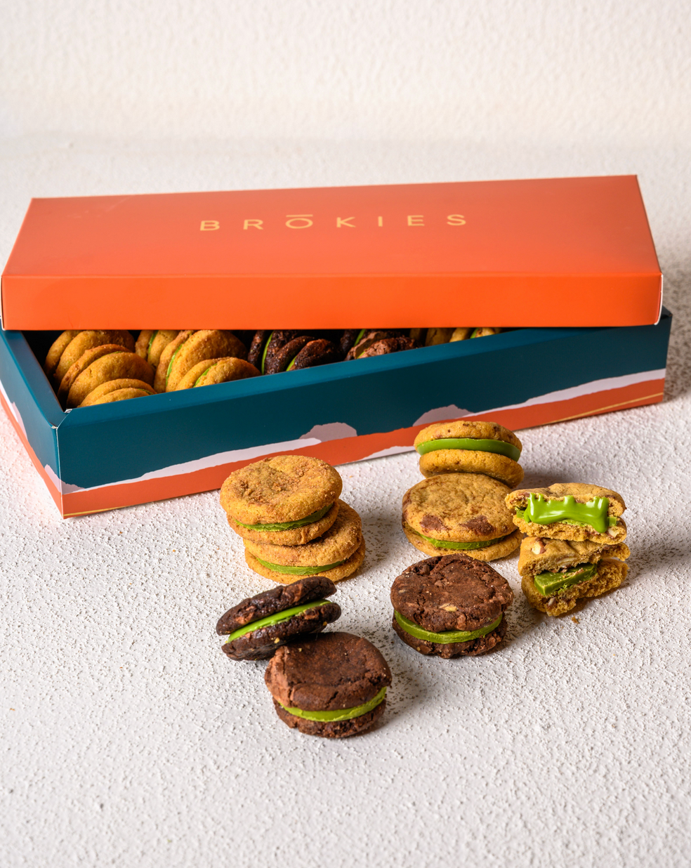 Matcha Cookie Sandwich Box of 18