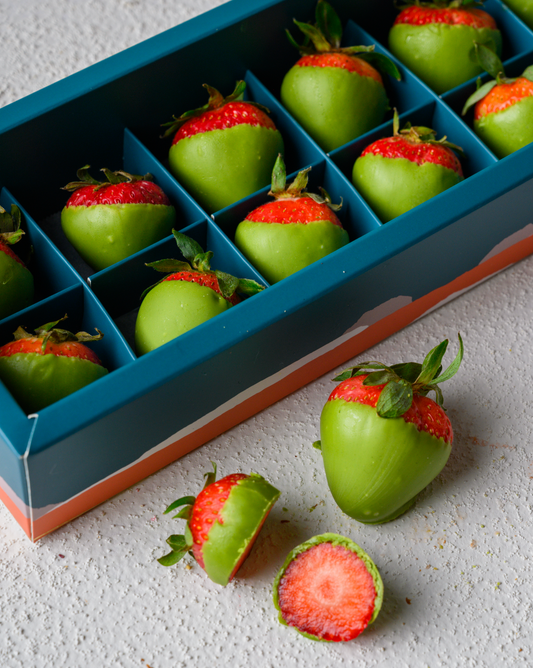 Matcha Dipped Strawberry Box of 12